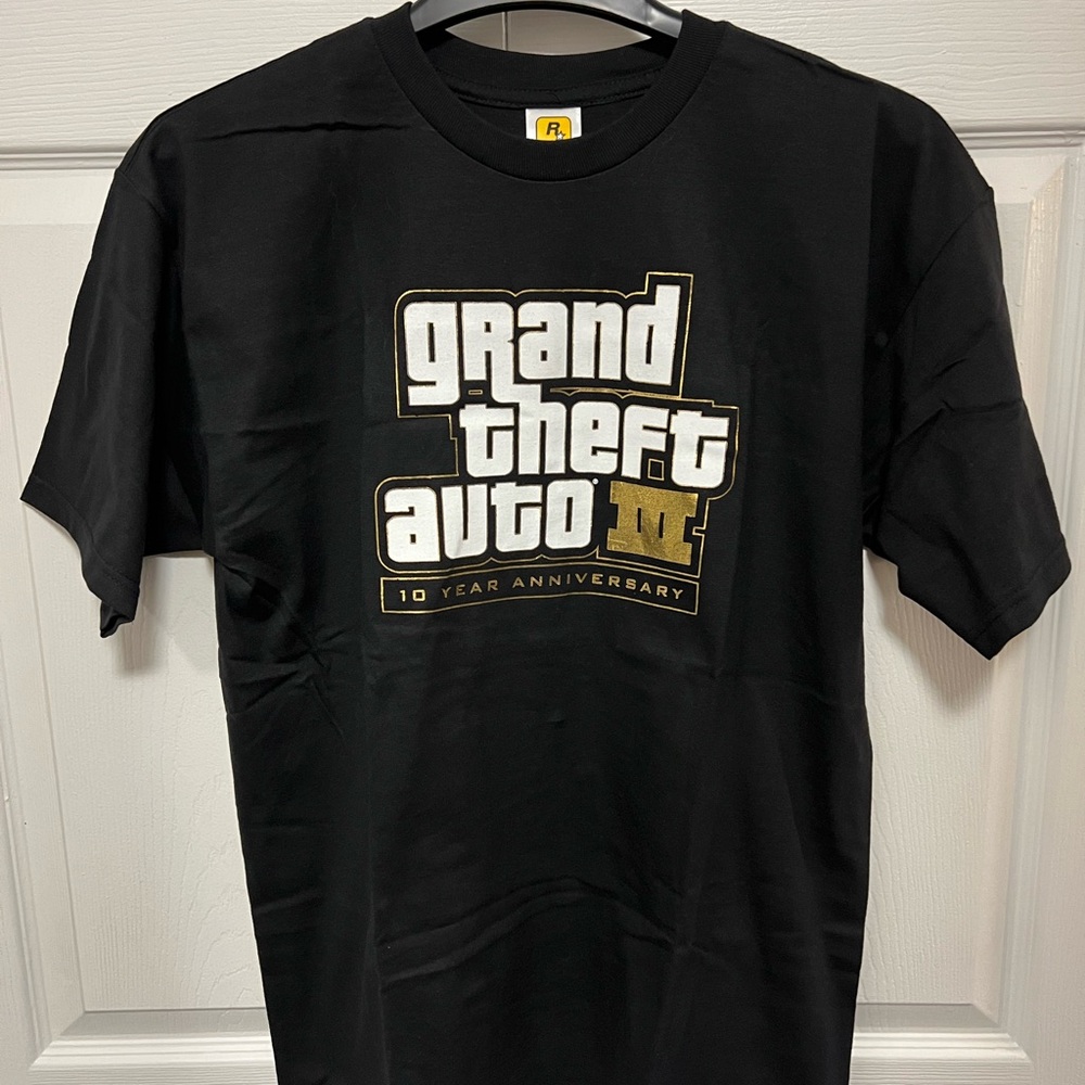 Rockstar Games Black & Gold Grand Theft Auto III Anniversary T-Shirt | Size MD